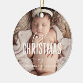 祖母の祖父のオーナメントとして初めてのクリスマス セラミックオーナメント (左)