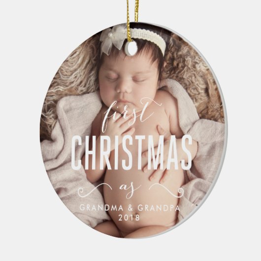 祖母の祖父のオーナメントとして初めてのクリスマス セラミックオーナメント (左)