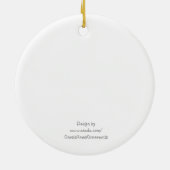 祖母の祖父のポインセチアとして初めてのクリスマス セラミックオーナメント (裏面)