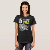 祖母の祖父母の定義ママ5大間ロー Tシャツ (正面フル)