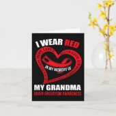 祖母の脳動脈瘤に対する意識を胸に カード (黄色い花)