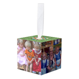 祖母の自慢話の写真の立方体のオーナメント キューブオーナメント