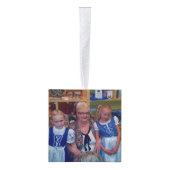 祖母の自慢話の写真の立方体のオーナメント キューブオーナメント (右)