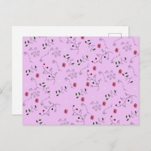 祖母の花園の模様 シーズンポストカード (正面/裏面)