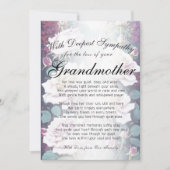 . .祖母の記念碑を失う カード (正面)