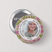 祖母の記憶を永遠に 花のクリスマス 缶バッジ (正面&裏面)