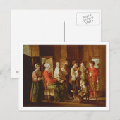 祖母の訪問(キャンバス上の油) ポストカード (正面/裏面)