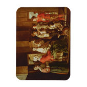 祖母の訪問(キャンバス上の油) マグネット (縦)