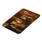 祖母の訪問(キャンバス上の油) マグネット (左側)