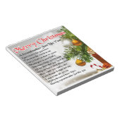 祖母の詩 – クリスマスデザイン ノートパッド (アングル)