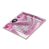 祖母の詩-第60誕生日 タイル (側面)