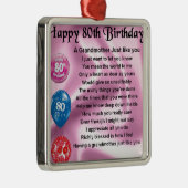 祖母の詩-第80誕生日 メタルオーナメント (右)