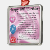 祖母の詩-第80誕生日 メタルオーナメント (左)