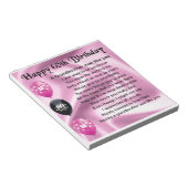 祖母の詩 – 60誕生日 ノートパッド (アングル)