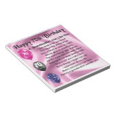 祖母の詩 – 70誕生日 ノートパッド (アングル)