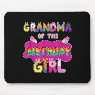 祖母の誕生日ガールファミリーピッグパーティーデコ マウスパッド