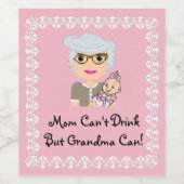 祖母の赤ちゃんシャワーラベル ワインラベル (シングルラベル)