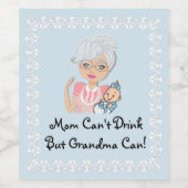 祖母の赤ちゃんシャワーラベル ワインラベル (シングルラベル)