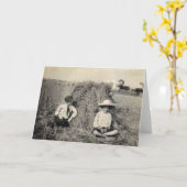 祖母の驚き カード (黄色い花)