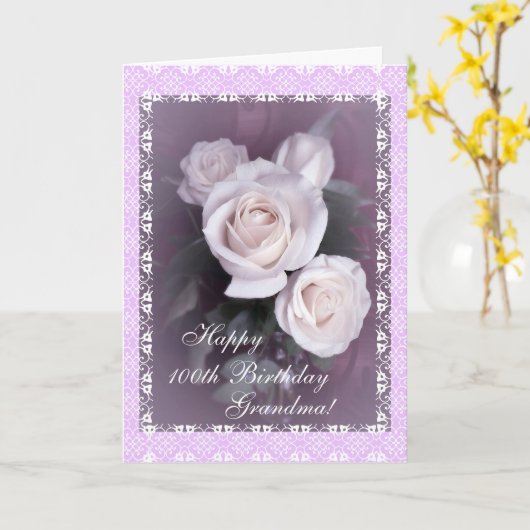 祖母の100th誕生日は開花します(変更の年齢) カード (黄色い花)