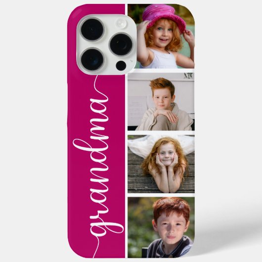 祖母の4枚の写真入り Case-Mate iPhoneケース (裏面)