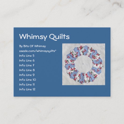 祖母のNellieのキルト-ブロック#3 名刺 (正面)
