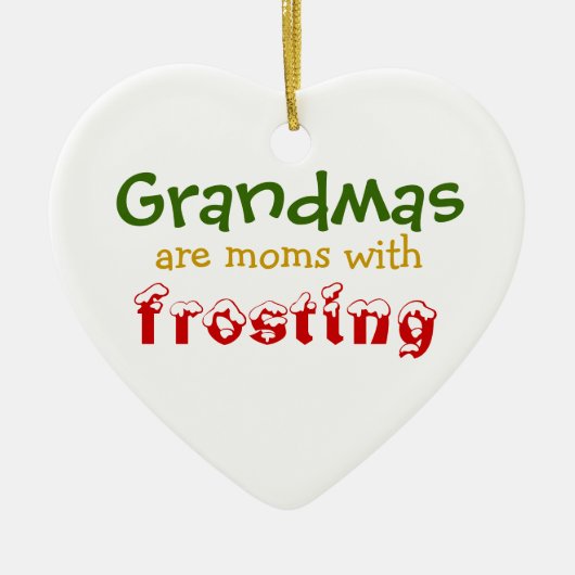 祖母はつや消しのお母さんです セラミックオーナメント (正面)