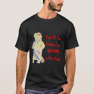 祖母はワイシャツを見ています Tシャツ