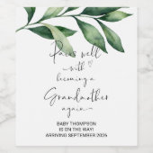 祖母は再び妊娠の発表ママになる ワインラベル (シングルラベル)