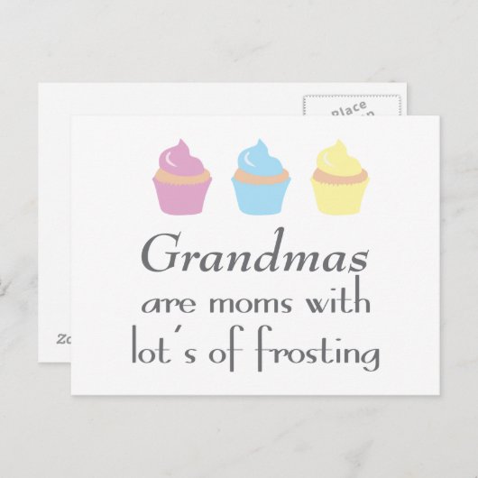 祖母は多くのつや消しを持つ ポストカード (正面/裏面)