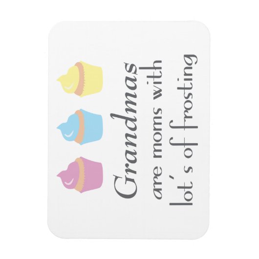 祖母は多くのつや消しを持つ マグネット (縦)