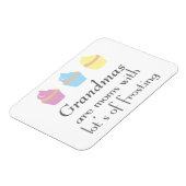 祖母は多くのつや消しを持つ マグネット (左側)