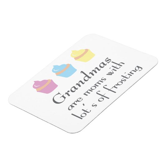 祖母は多くのつや消しを持つ マグネット (左側)