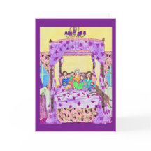 祖母は子供、犬の挨拶状に読みます