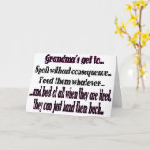 祖母は幸運なカードです カード (黄色い花)