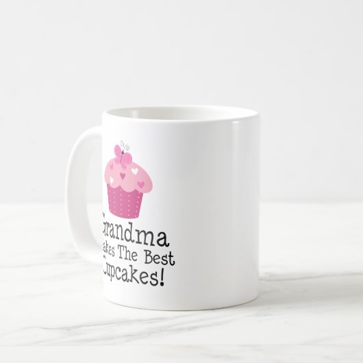 祖母は最も最高のなカップケーキを作ります コーヒーマグカップ (正面左)