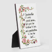 祖母は特別な人だ フォトプラーク (側面)