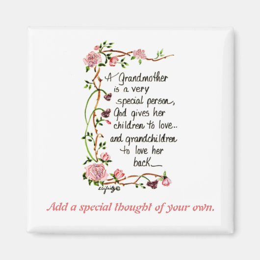 祖母は特別な人だ マグネット (正面)