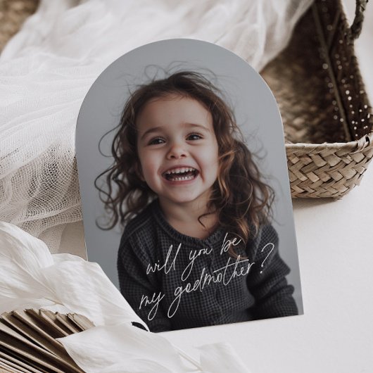 祖母への手書き提案写真アーチ 招待状