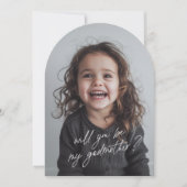 祖母への手書き提案写真アーチ 招待状 (正面)