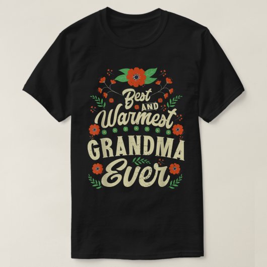 祖母への母の日のメッセージ Tシャツ (デザイン正面)