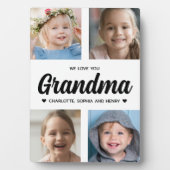 祖母への特別なプレゼント フォト コラージュ 家族の大切な思い出 フォトプラーク (正面)