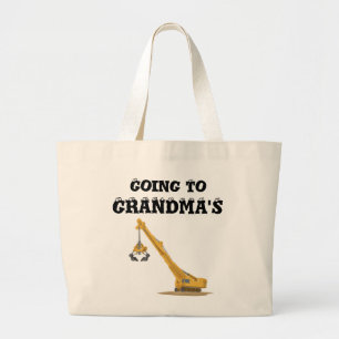 祖母または祖父のバッグへ行くこと ラージトートバッグ