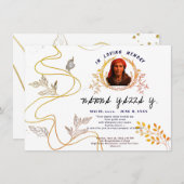 祖母エレガントメモリアルカーカスタムド – 写真 サンキューカード (正面/裏面)