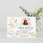 祖母エレガントメモリアルカーカスタムド – 写真 サンキューカード (スタンド正面)