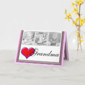 祖母カードのためのあなたの写真愛を加えて下さい カード (黄色い花)