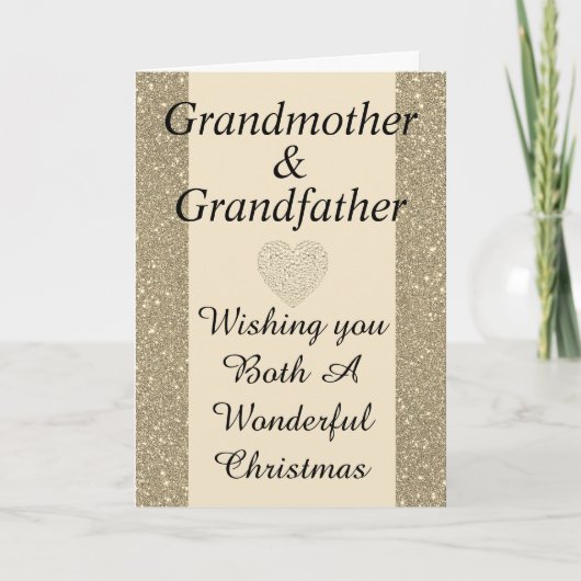 祖母スタイリッシュと祖父のクリスマスカード シーズンカード (正面)