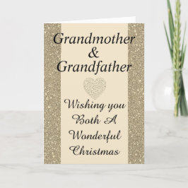 祖母スタイリッシュと祖父のクリスマスカード シーズンカード
