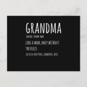 祖母デシおもしろいの祖母の定義ギフト ポストカード (正面)