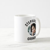 祖母トレンディーパーソナライズされた孫娘の写真 コーヒーマグカップ (正面右)